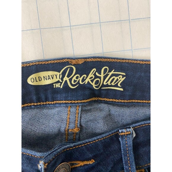 Old Navy The Rockstar Womens Jeans Blue Skinny Ankle Length Pockets Size 2 - Picture 10 of 13